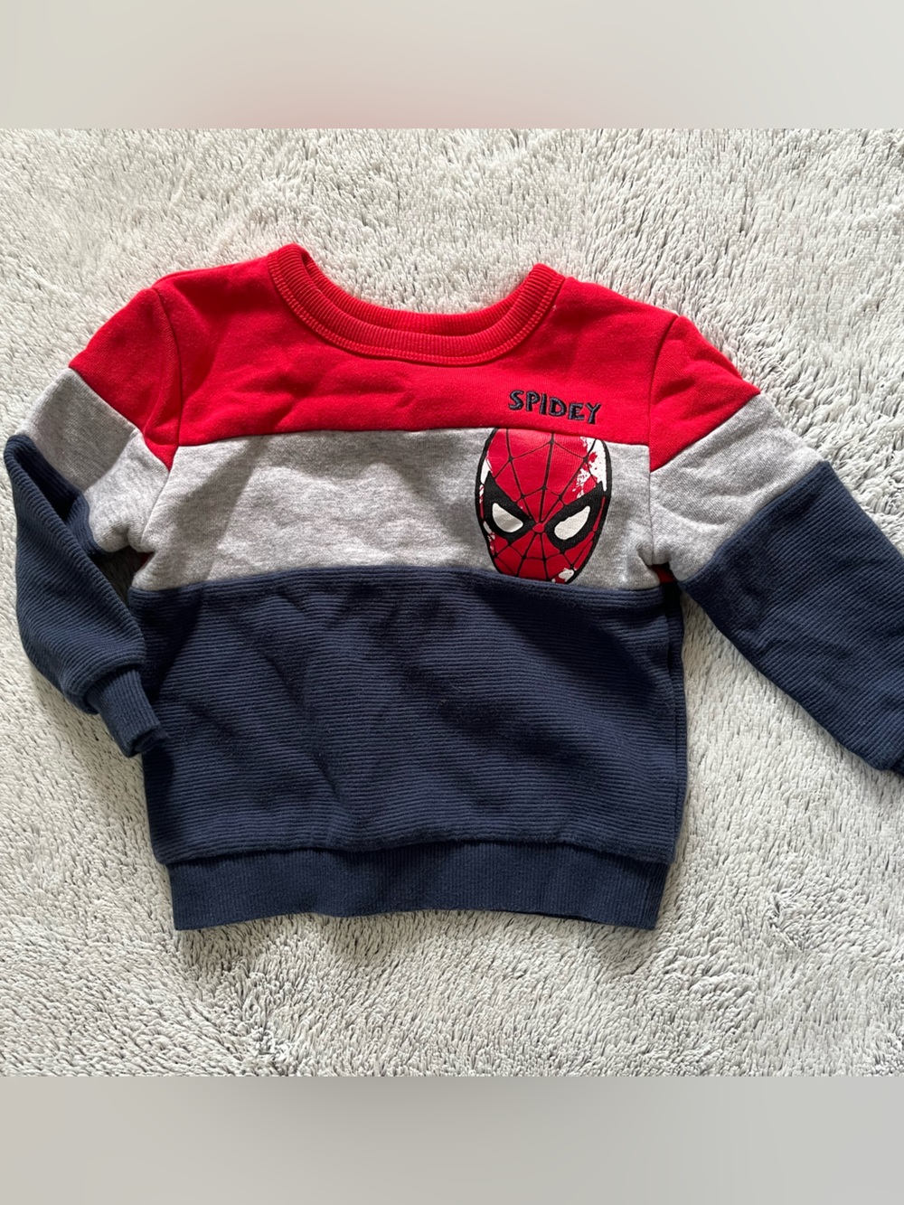 Marvel Kids Red, Gray & Navy Spidey Sweatshirt
